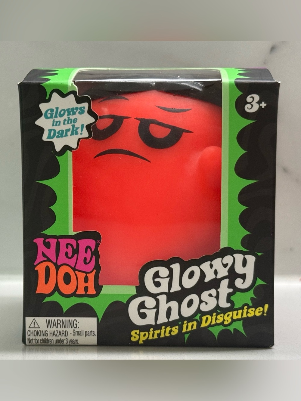 NEE DOH Glowy Ghost Glows in the Dark - Orange